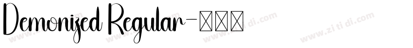 Demonized Regular字体转换